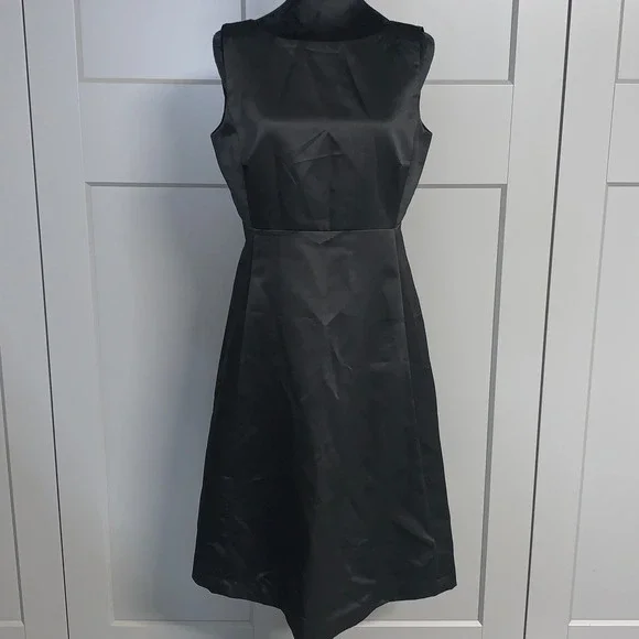 Cynthia Howie Black Sleeveless Midi Dress Cocktail Party Career Womens 6 Sheath - Picture 1 of 9